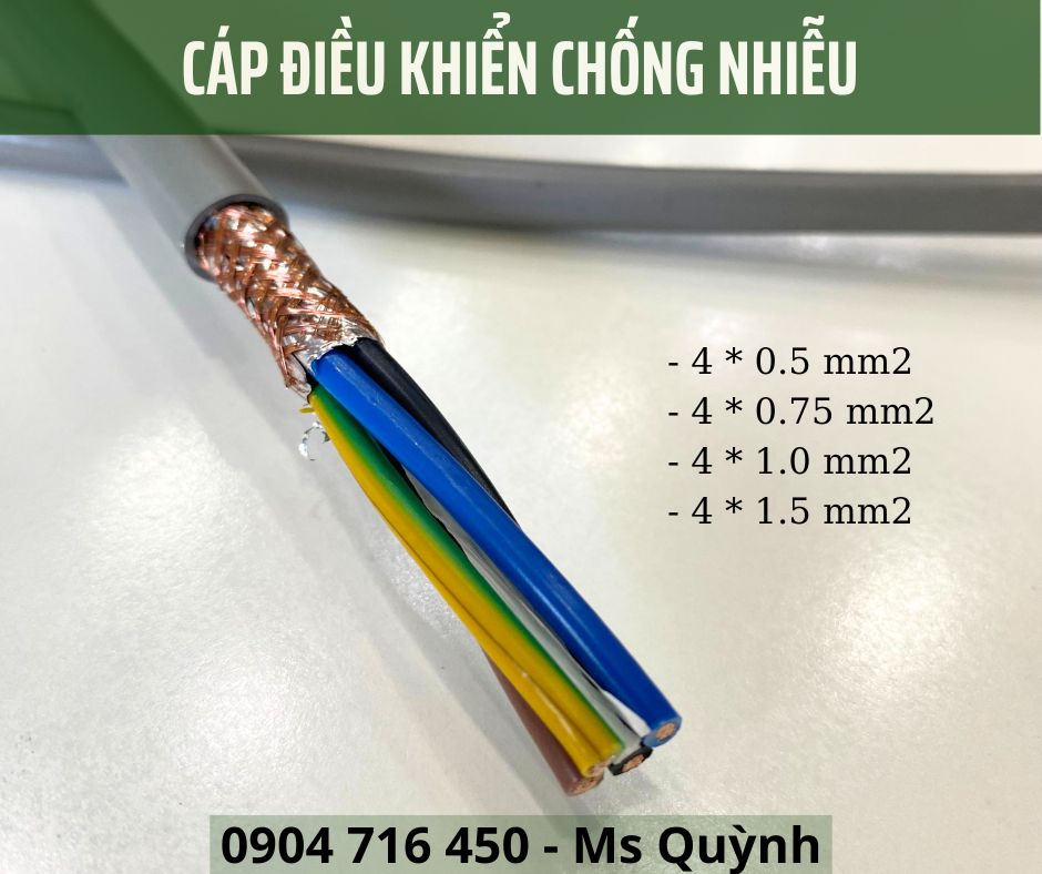 Cáp điều khiển chống nhiễu 4 lõi - Altek Kabel