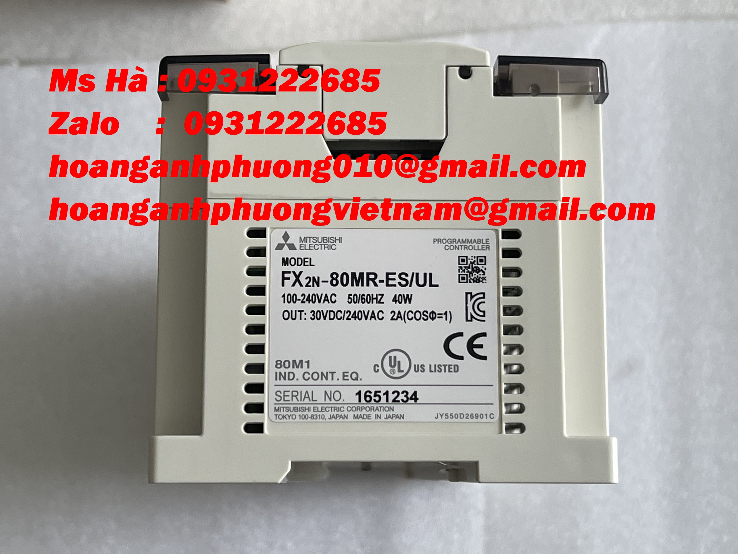 PLC FX2N series mitsubishi FX2N-80MR-ES/UL hàng mới 100%