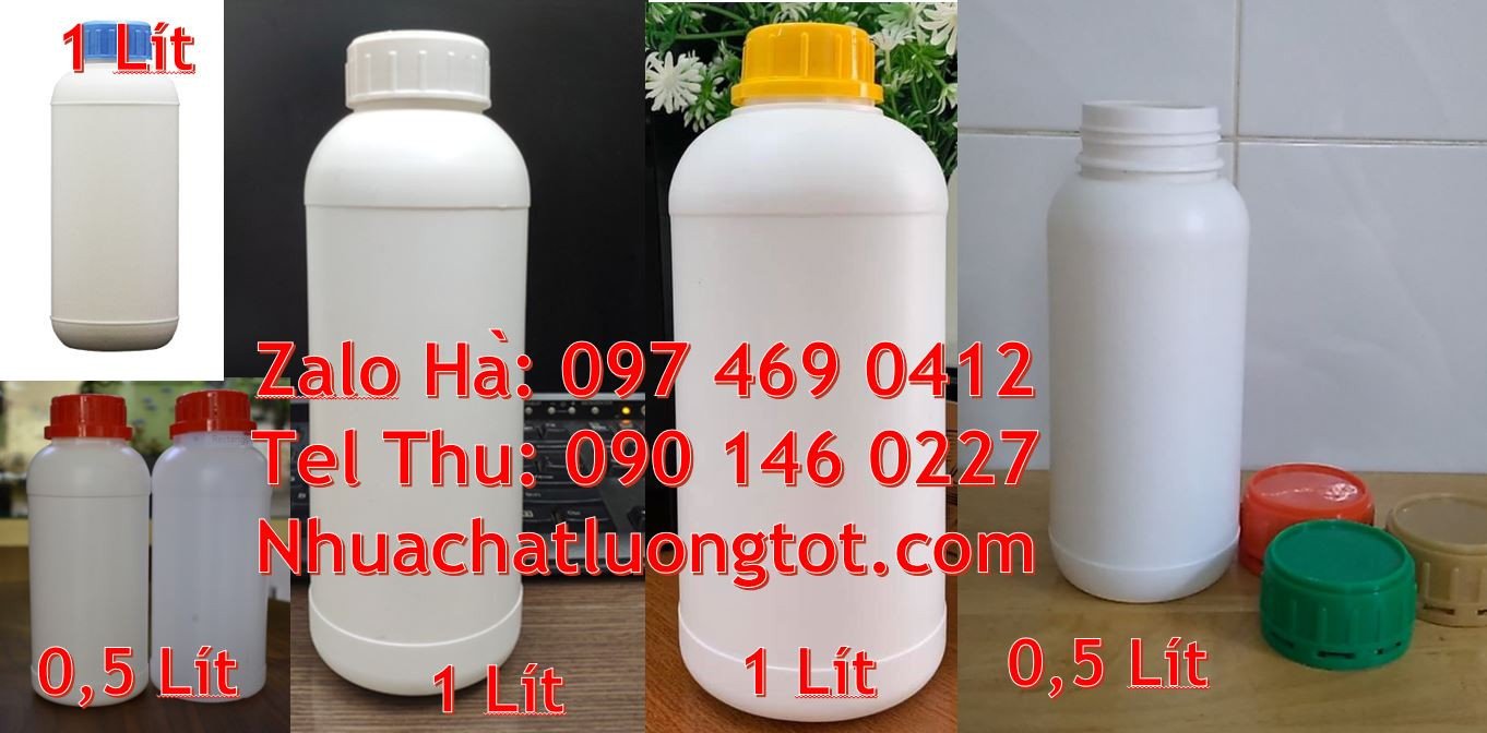 bán chai nhựa lớn 1l giá rẻ,chai nhựa hdpe 0.5l màu trắng,chai nhựa tr