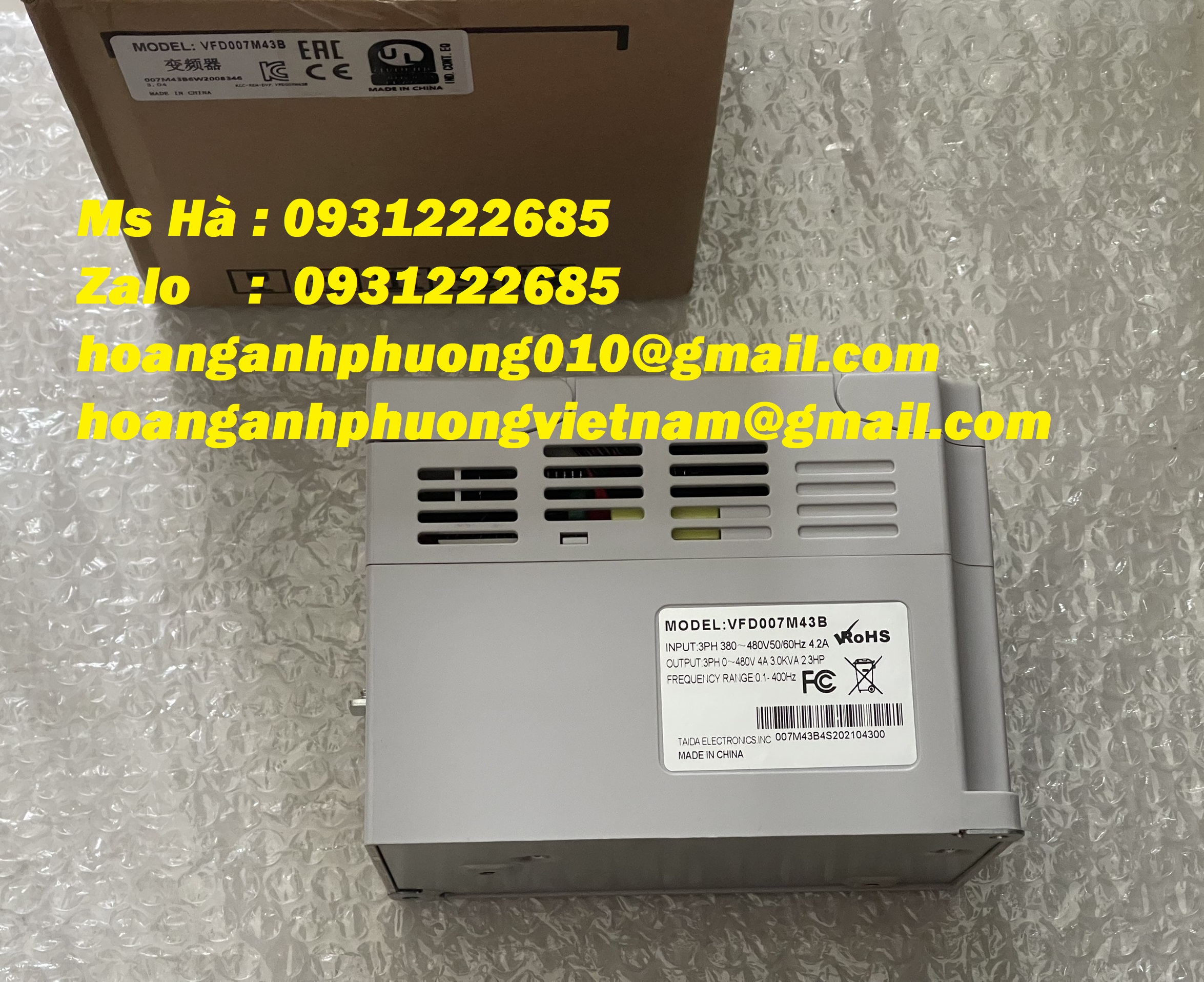 Delta dòng biến tần chính hãng VFD007M43B giá tốt hiện nay