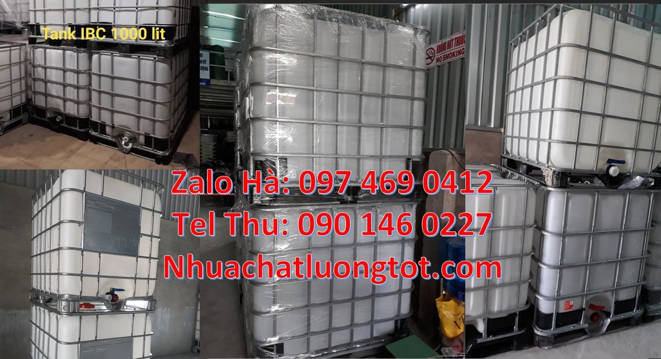 bán tank nhựa cỡ lớn 1000l,thùng ibc vuông có khung thép,tank lớn 1000