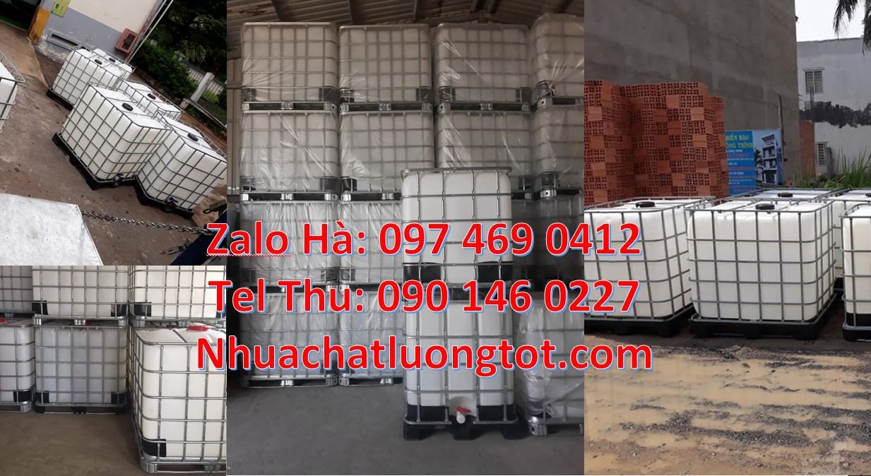 bán tank nhựa cỡ lớn 1000l,thùng ibc vuông có khung thép,tank lớn 1000