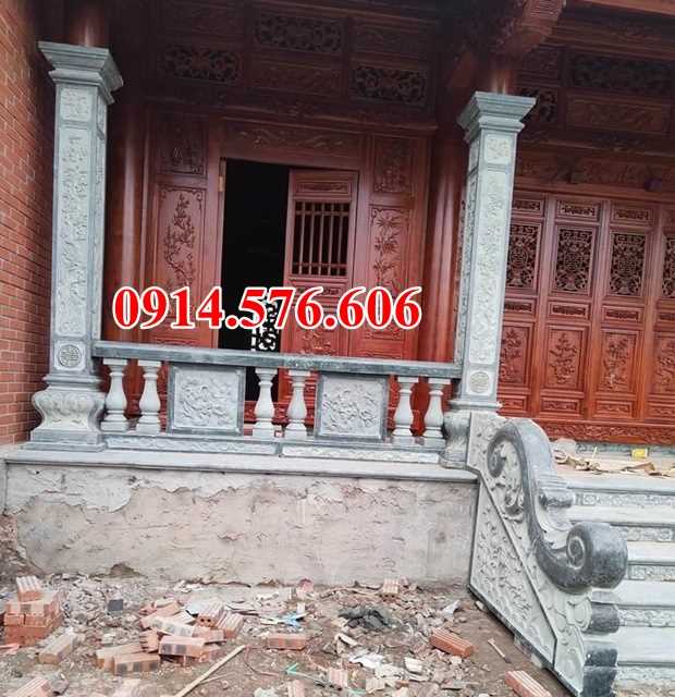 Thiết kế bao lan bằng đá nguyên khối tự nhiên đẹp