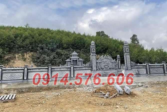 Thiết kế bao lan nghĩa trang bằng đá đẹp nhất