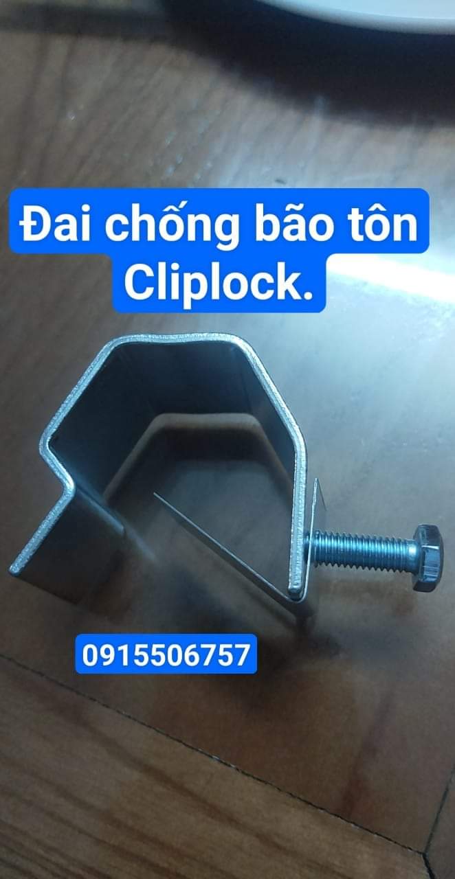 đai kẹp chống bão tôn cliplock, đai kẹp chống bão tôn seamlock,