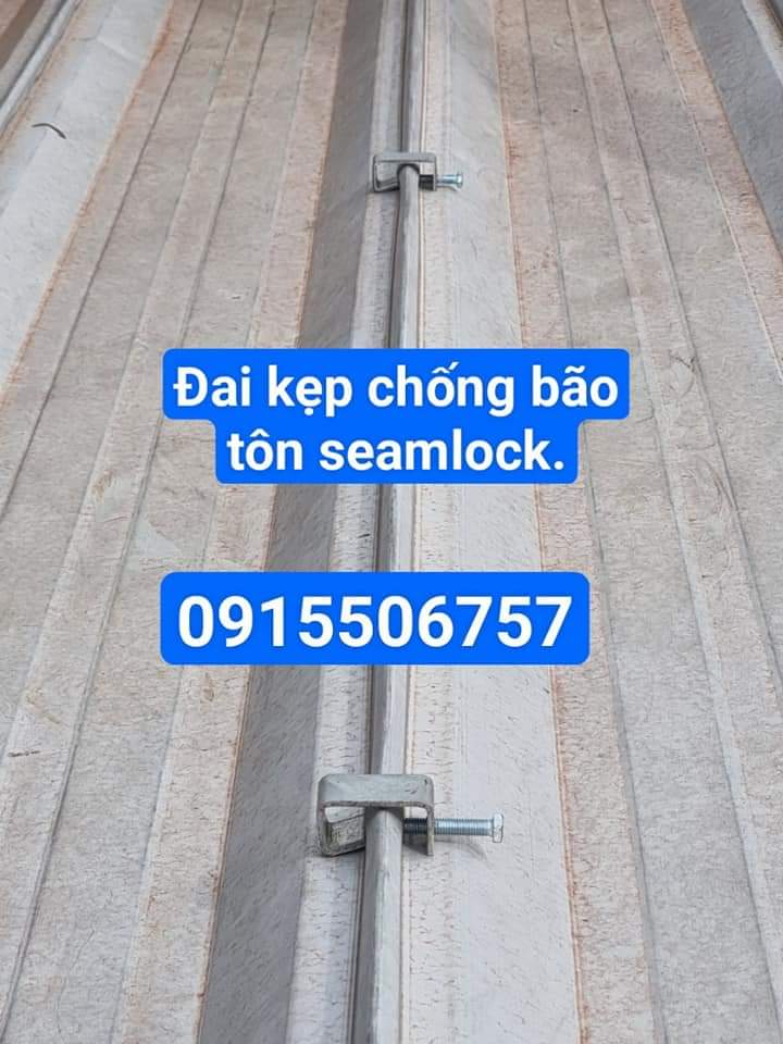 đai kẹp chống bão tôn cliplock, đai kẹp chống bão tôn seamlock,