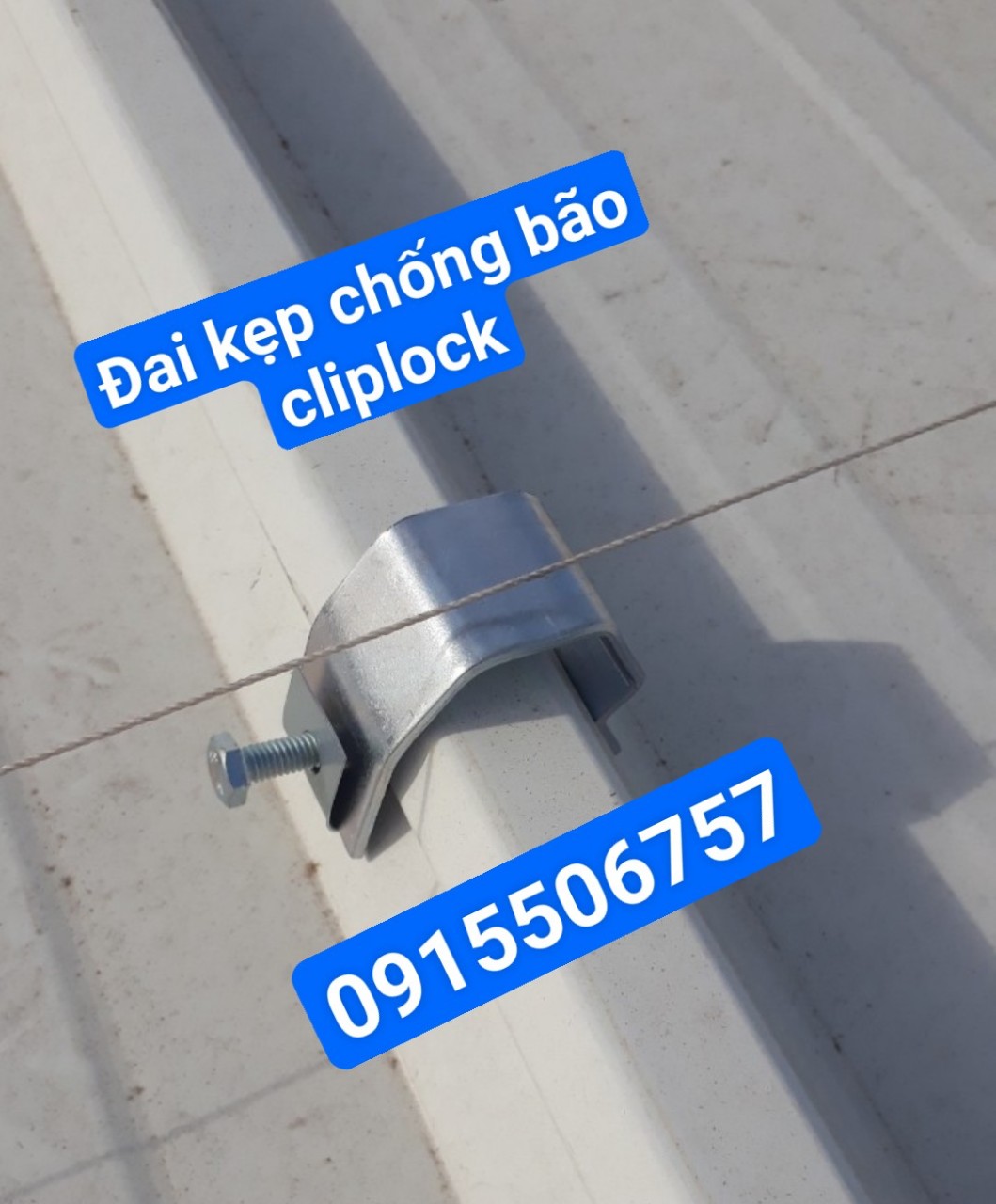 đai kẹp chống bão tôn cliplock, đai kẹp chống bão tôn seamlock,