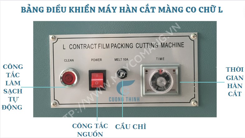 Máy cắt màng co chữ L - Cắt màng co POF PVC