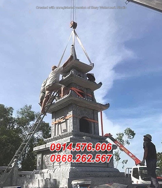 050 tháp mộ đá bán cà mau để thờ lưu giữ tro cốt ông bà bố mẹ phu thê