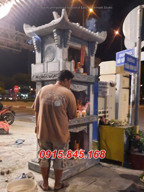 mẫu 007 miếu thờ đá đẹp hậu giang bán trang am cây hương thờ ông thiên