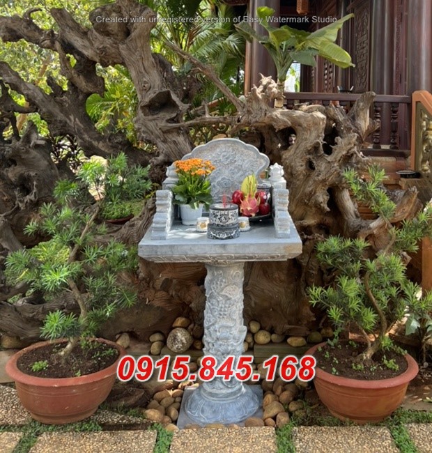 mẫu 007 miếu thờ đá đẹp hậu giang bán trang am cây hương thờ ông thiên