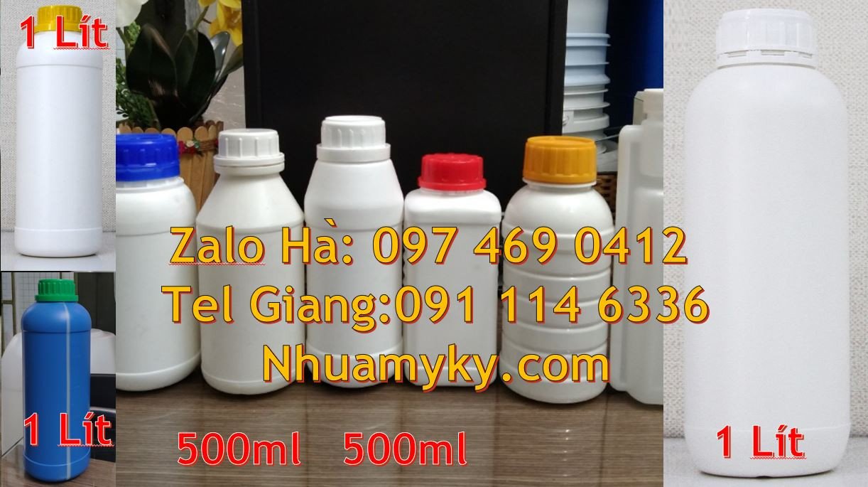 bán chai nnhuwajhdpe 500ml giá rẻ,chai nhựa 1l đựng hóa chất,chai nhựa