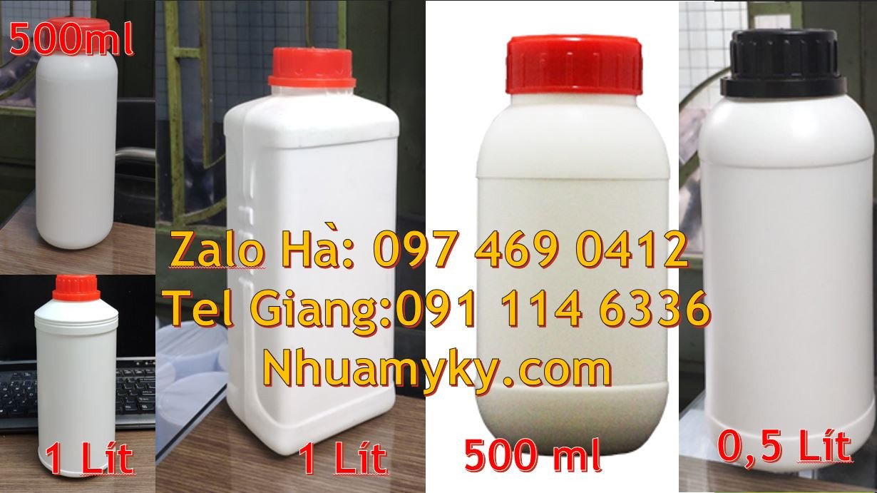 bán chai nnhuwajhdpe 500ml giá rẻ,chai nhựa 1l đựng hóa chất,chai nhựa