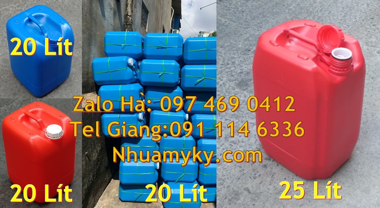 bán rẻ can nhựa hdpe màu xanh,can nhựa 25l đựng thực phẩm,can nhựa rẻ