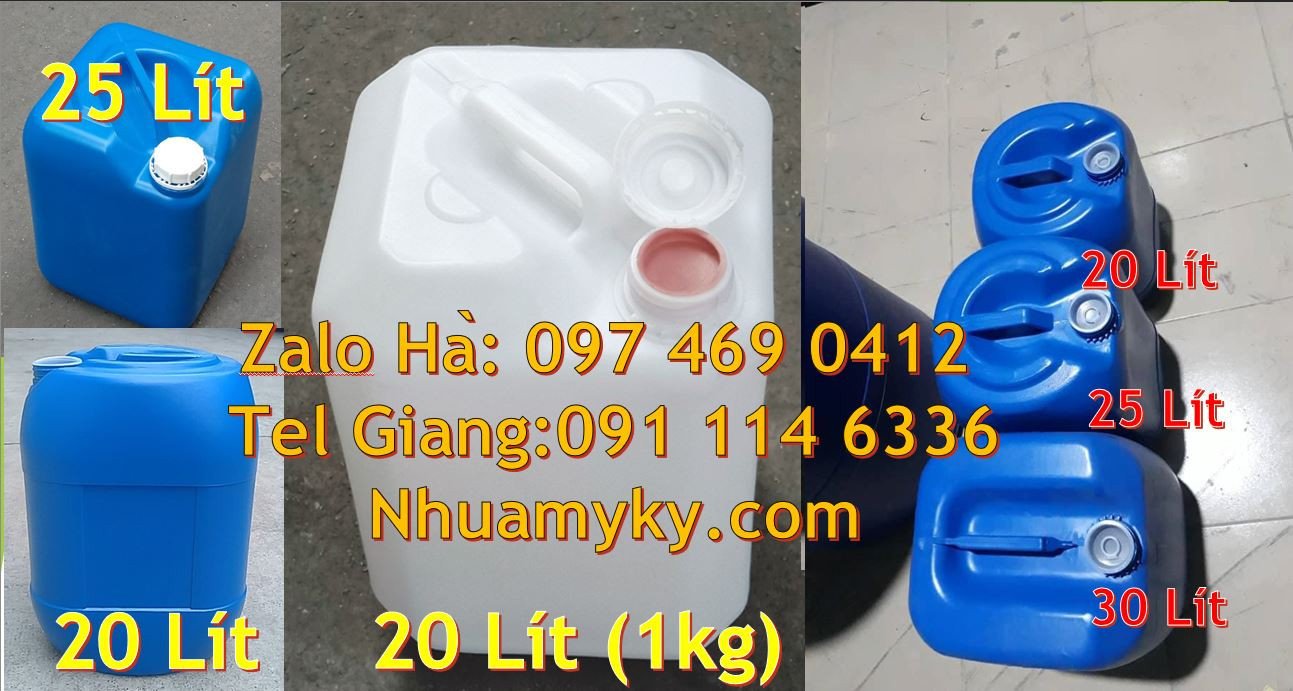 bán rẻ can nhựa hdpe màu xanh,can nhựa 25l đựng thực phẩm,can nhựa rẻ