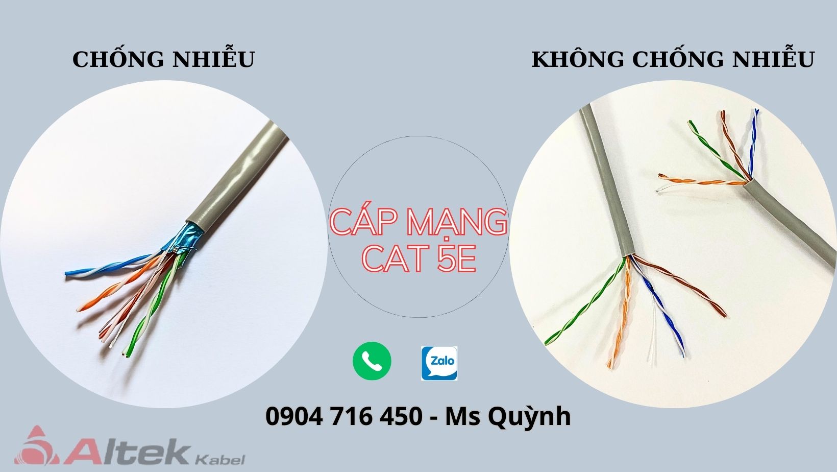 Cáp mạng cat5e Altek Kabel Đà Nẵng, Sài Gòn, Hà Nội