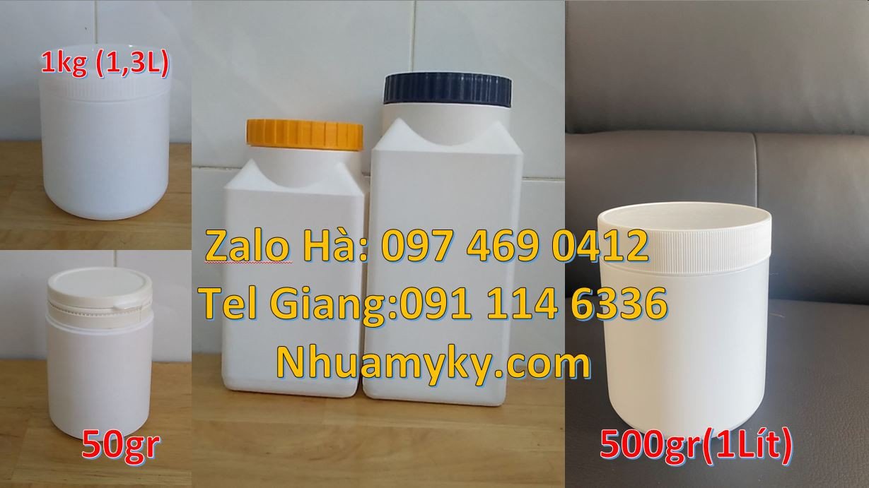 Đại chỉ bán hũ nhựa hdpe,hũ nhựa 50g đựng mỹ phẩm,hũ nhựa 100g giá rẻ