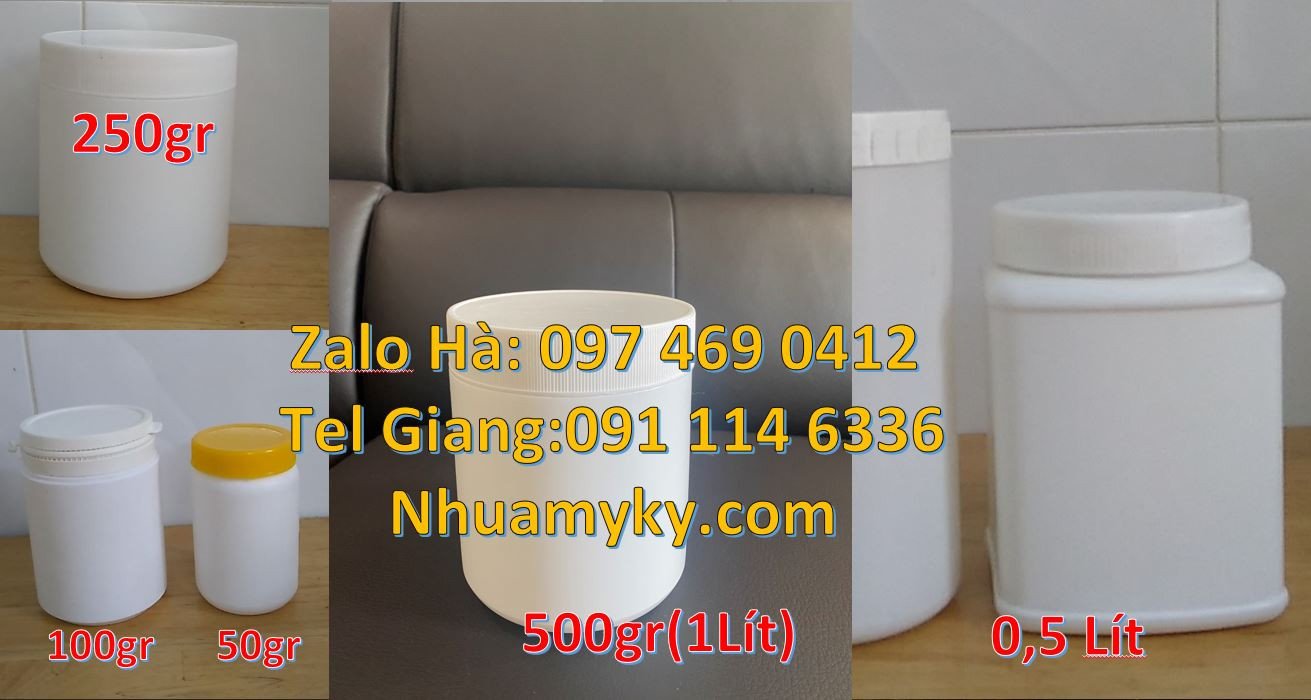 Đại chỉ bán hũ nhựa hdpe,hũ nhựa 50g đựng mỹ phẩm,hũ nhựa 100g giá rẻ