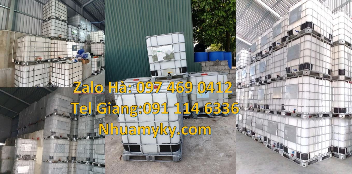 bán rank nhựa lớn 1000l,thùng ibc vuông trắng 1000l có khung thép rẻ