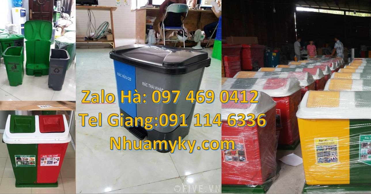 bán thùng phân loại rác y tế 3 ngăn 3 màu,thùng phân loại rác 2 ngăn