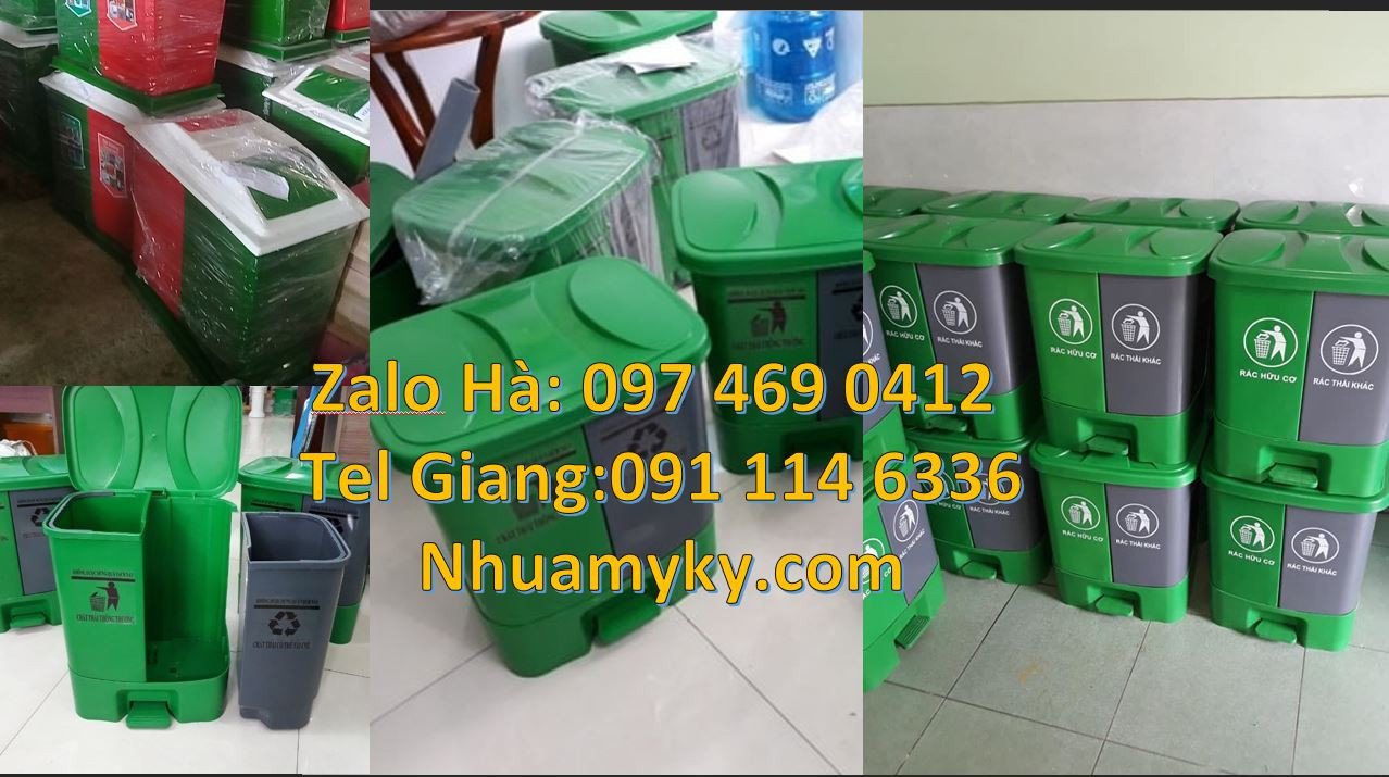 bán thùng phân loại rác y tế 3 ngăn 3 màu,thùng phân loại rác 2 ngăn