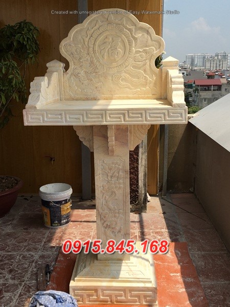 24+ Hương án thờ thần linh ngoài trời bằng đá Sơn La