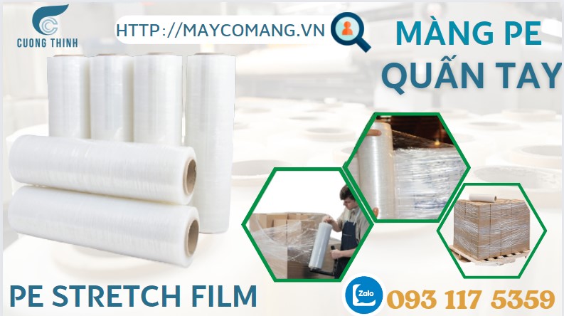 Màng PE quấn máy in, quấn pallet, kiện hàng