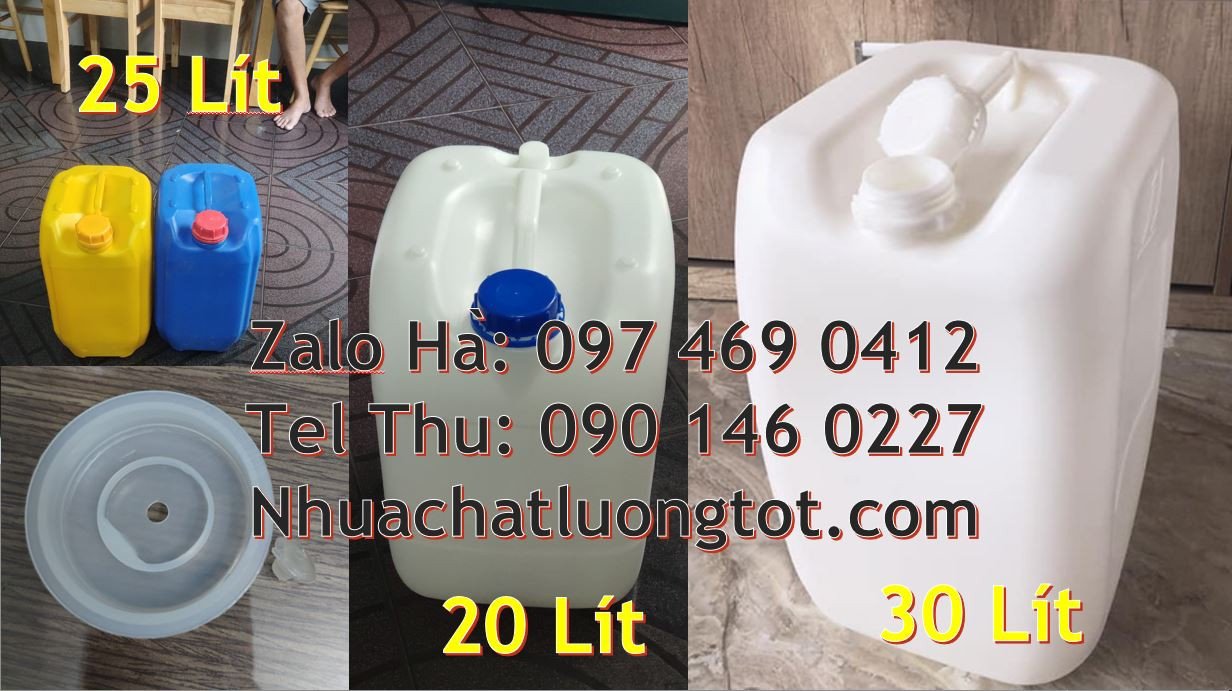 bán can nhựa lớn 20l đựng hóa chất,can nhựa 30l đựng thực phẩm giá rẻ