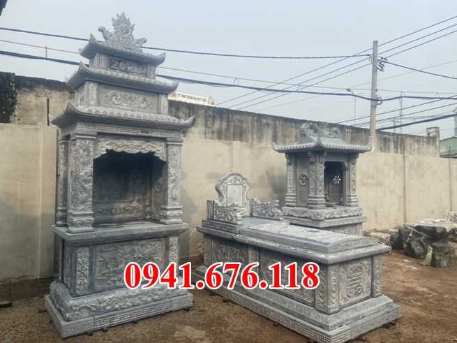mẫu 499 lăng mộ ông bà bố mẹ ba má dòng bằng đá đẹp bán đồng tháp