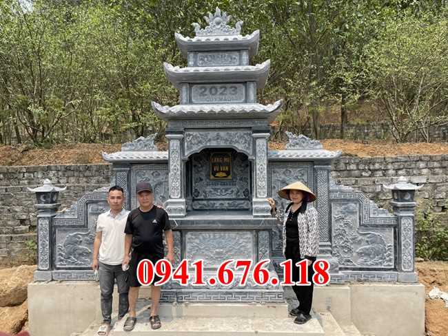 mẫu 499 lăng mộ ông bà bố mẹ ba má dòng bằng đá đẹp bán đồng tháp