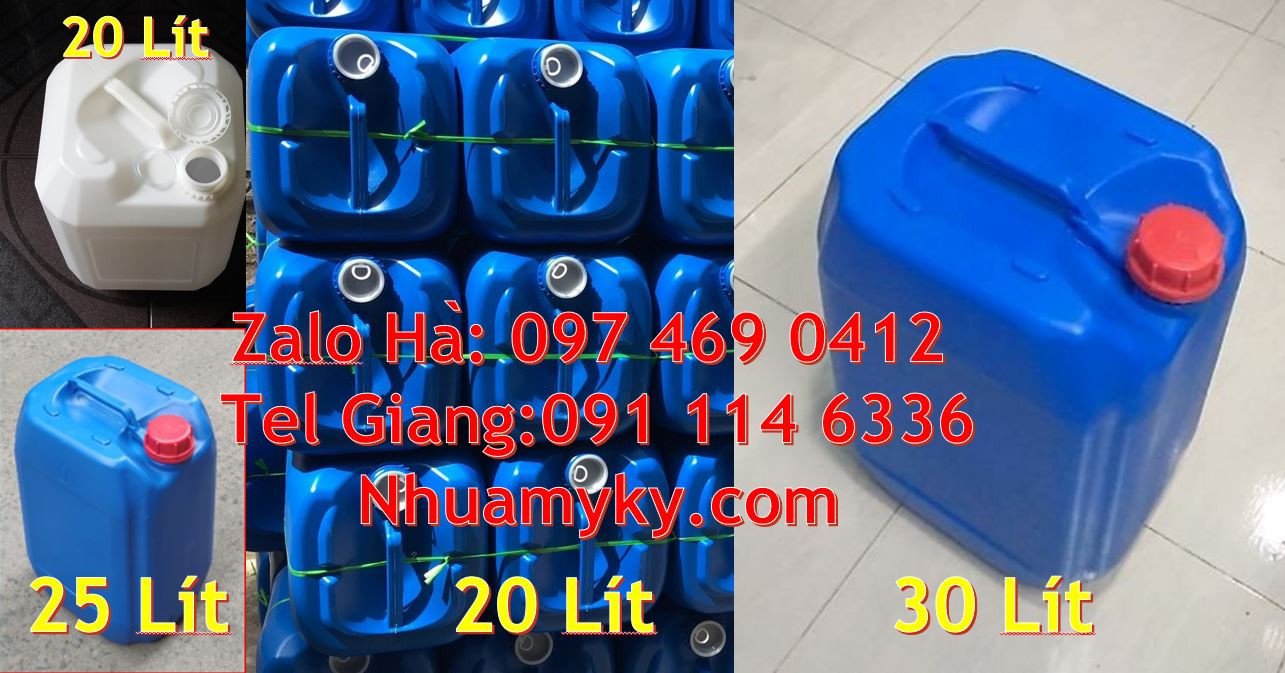 bán can nhựa lớn 20l đựng nước,can nhựa 25l đựng xăng dầu giá rẻ hcm