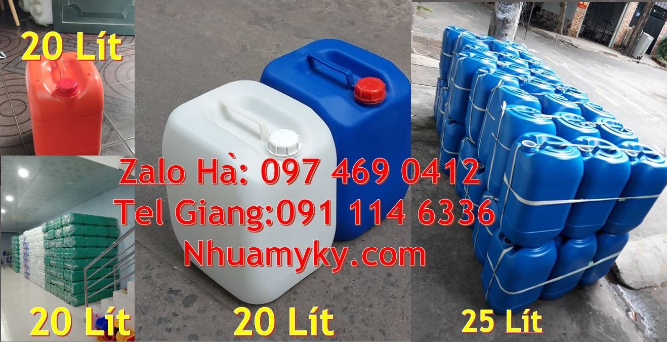 bán can nhựa lớn 20l đựng nước,can nhựa 25l đựng xăng dầu giá rẻ hcm