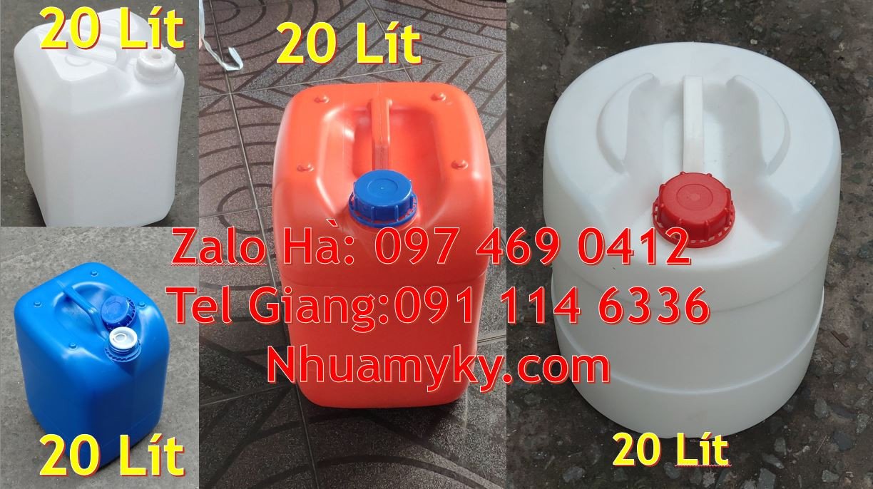 bán can nhựa lớn 20l đựng nước,can nhựa 25l đựng xăng dầu giá rẻ hcm