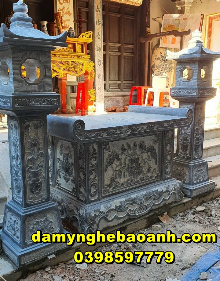 bàn lễ đá,bàn thờ bằng đá tự nhiên nguyên khối đẹp nhất hiện nay