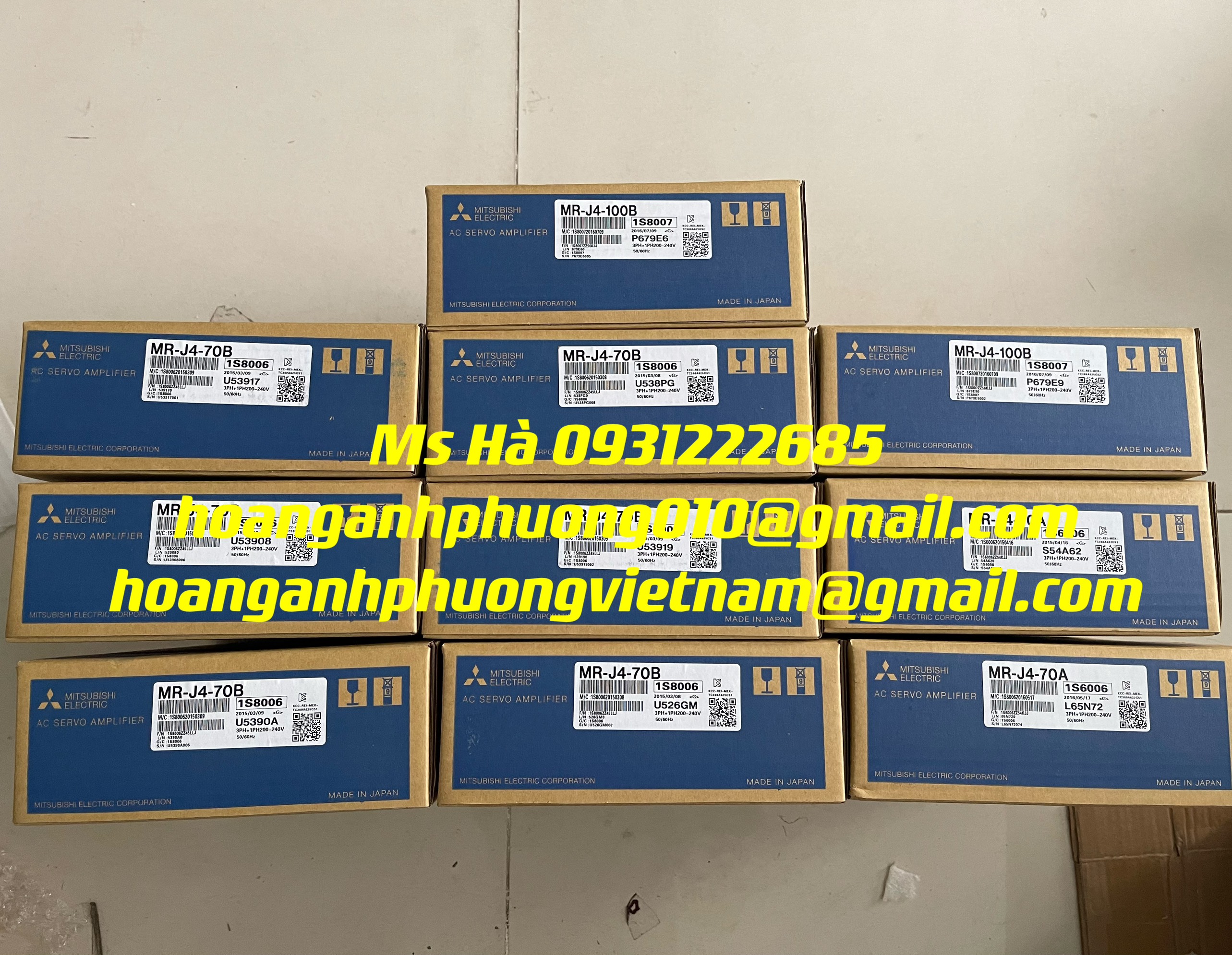 Bộ driver nhập khẩu dòng MR-J4-70B mitsubishi - hàng mới