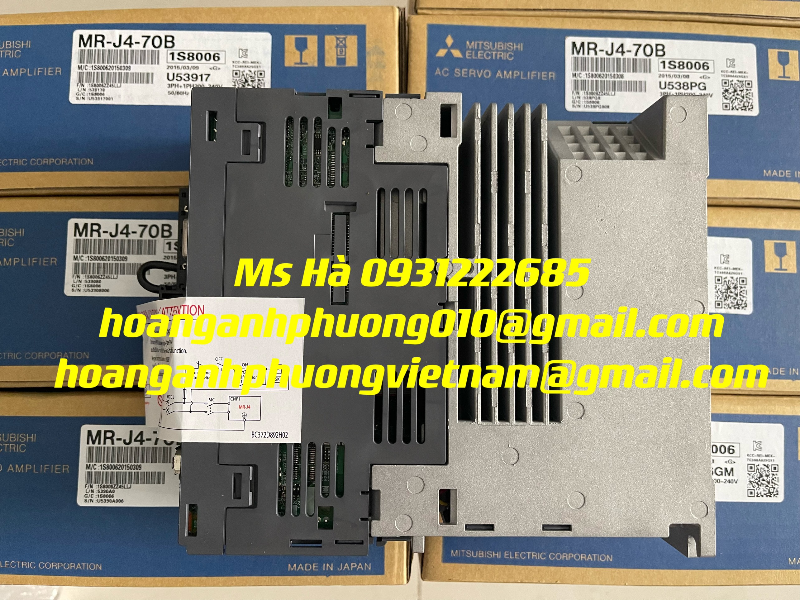 Bộ driver nhập khẩu dòng MR-J4-70B mitsubishi - hàng mới