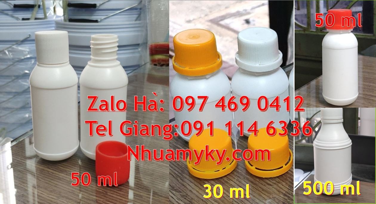 bán chai nhựa hdpe 500ml giá rẻ,chai nhựa màu trắng 250ml đựng hóa chấ