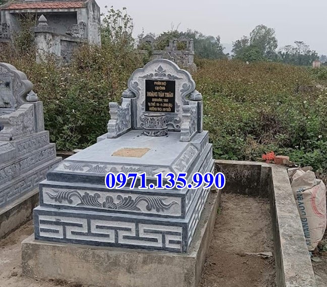 Mẫu mộ đá tự nhiên nguyên khối đẹp bán tại Hậu Giang