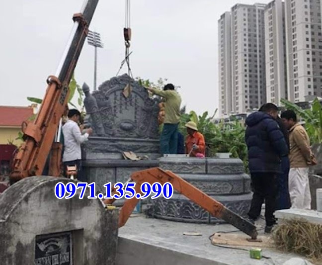 Mẫu mộ đá tự nhiên nguyên khối đẹp bán tại Hậu Giang