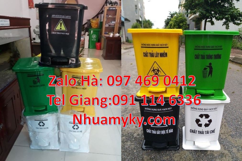 Bán buôn sĩ lẻ thùng rác y tế 20l,thùng rác y tế 15l loại nhỏ có nắp