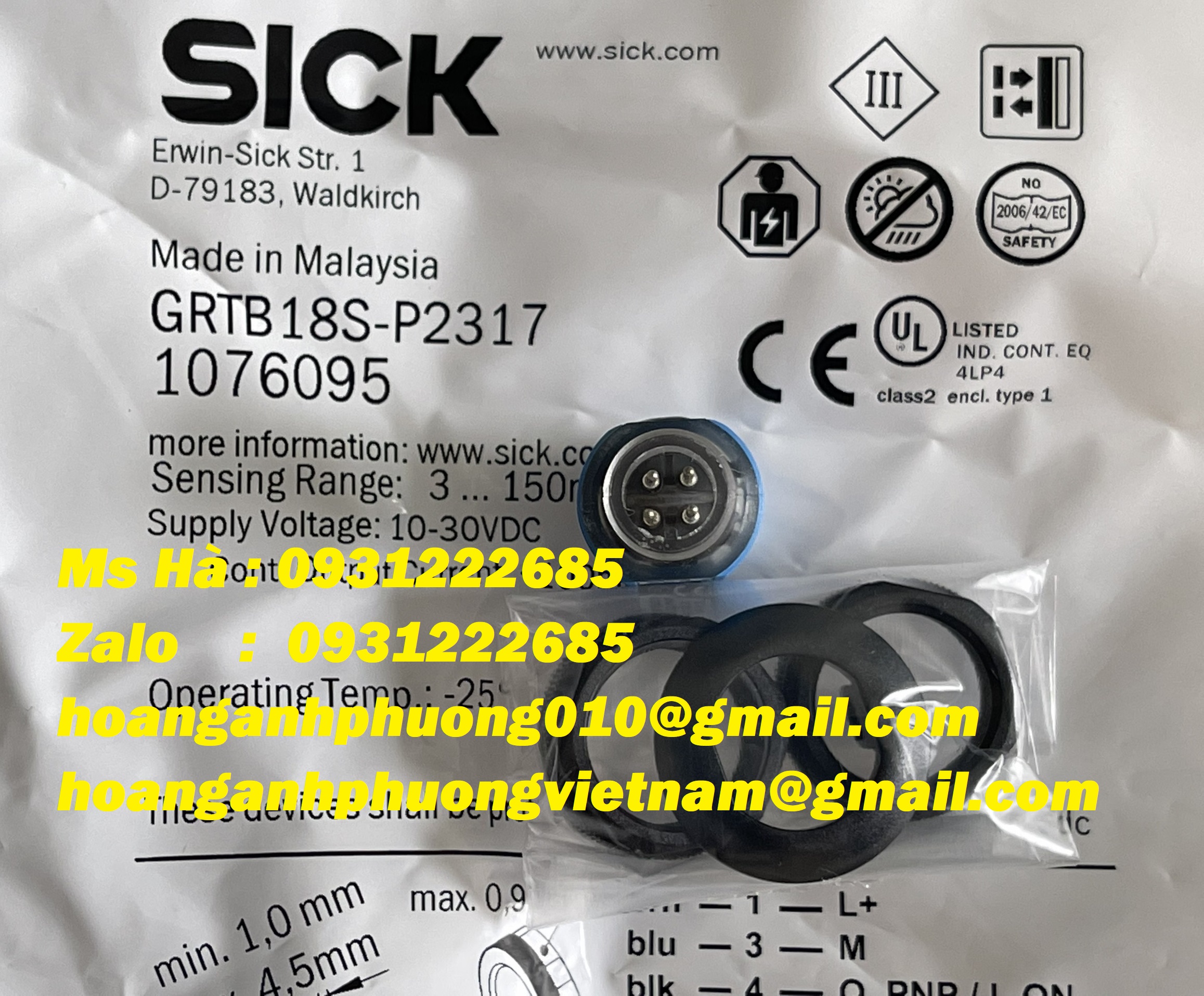 Cảm biến chính hãng dòng Sick GRTB18S-P2317 mới 100%