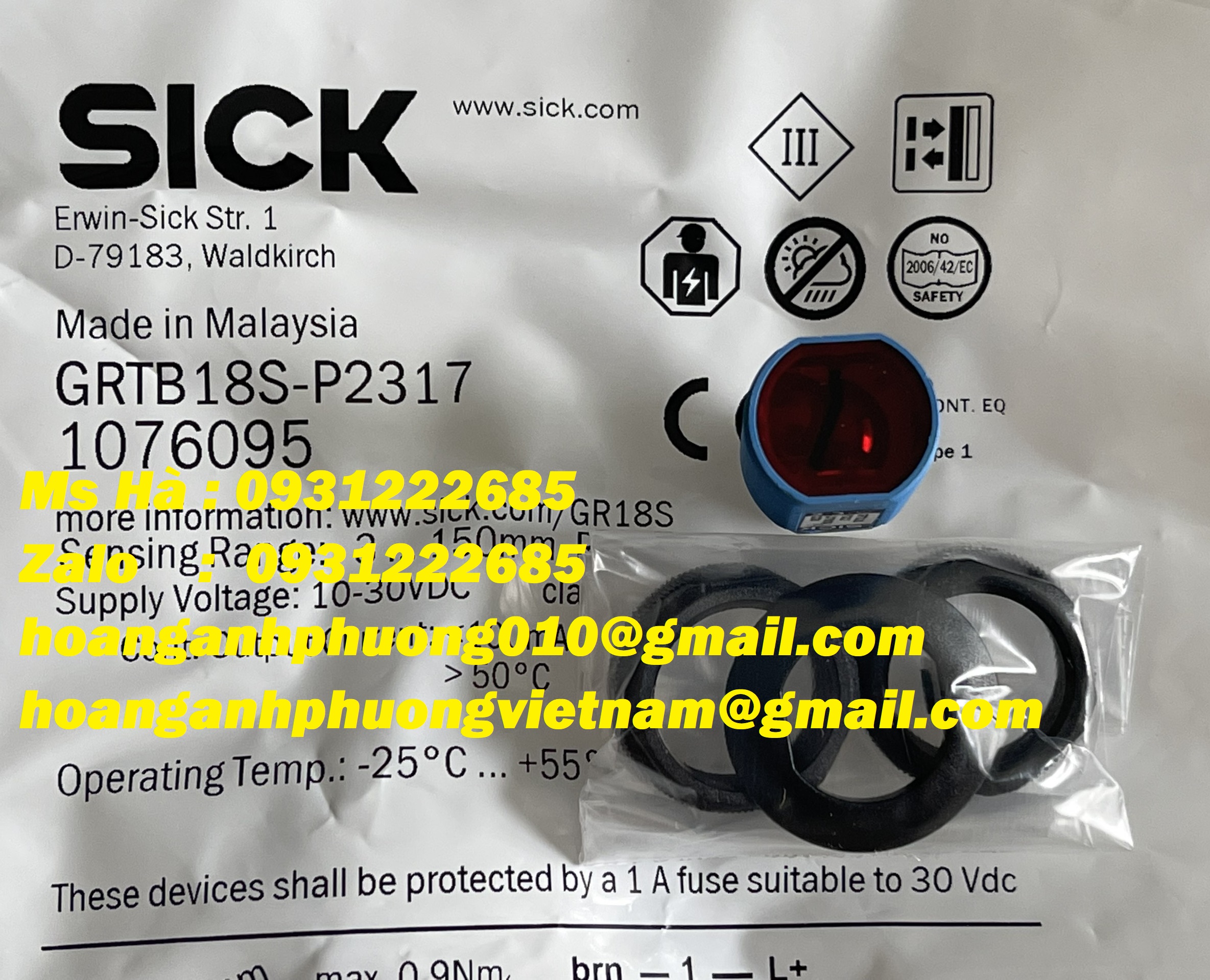 Cảm biến chính hãng dòng Sick GRTB18S-P2317 mới 100%