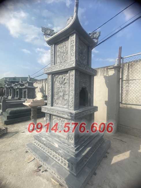 08+ Tháp mộ đá nguyên khối đẹp bán tại Bắc Ninh