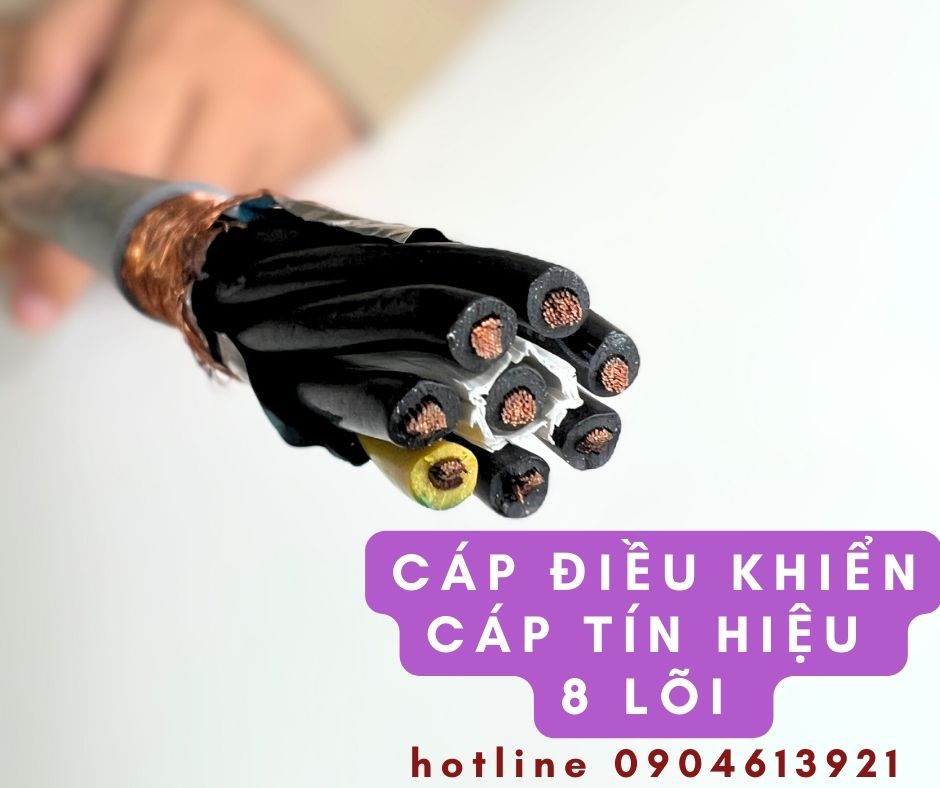 Cáp tín hiệu chống nhiễu 8 lõi 0.5/0.75/1.0/1.5mm
