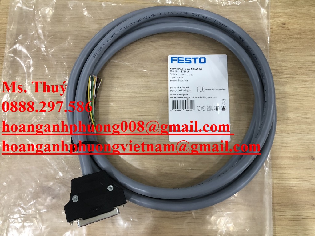 Hàng sẵn  Cáp kết nối Festo NEBV-S1G25-K-2.5N-LE25-S6  Mới 100%