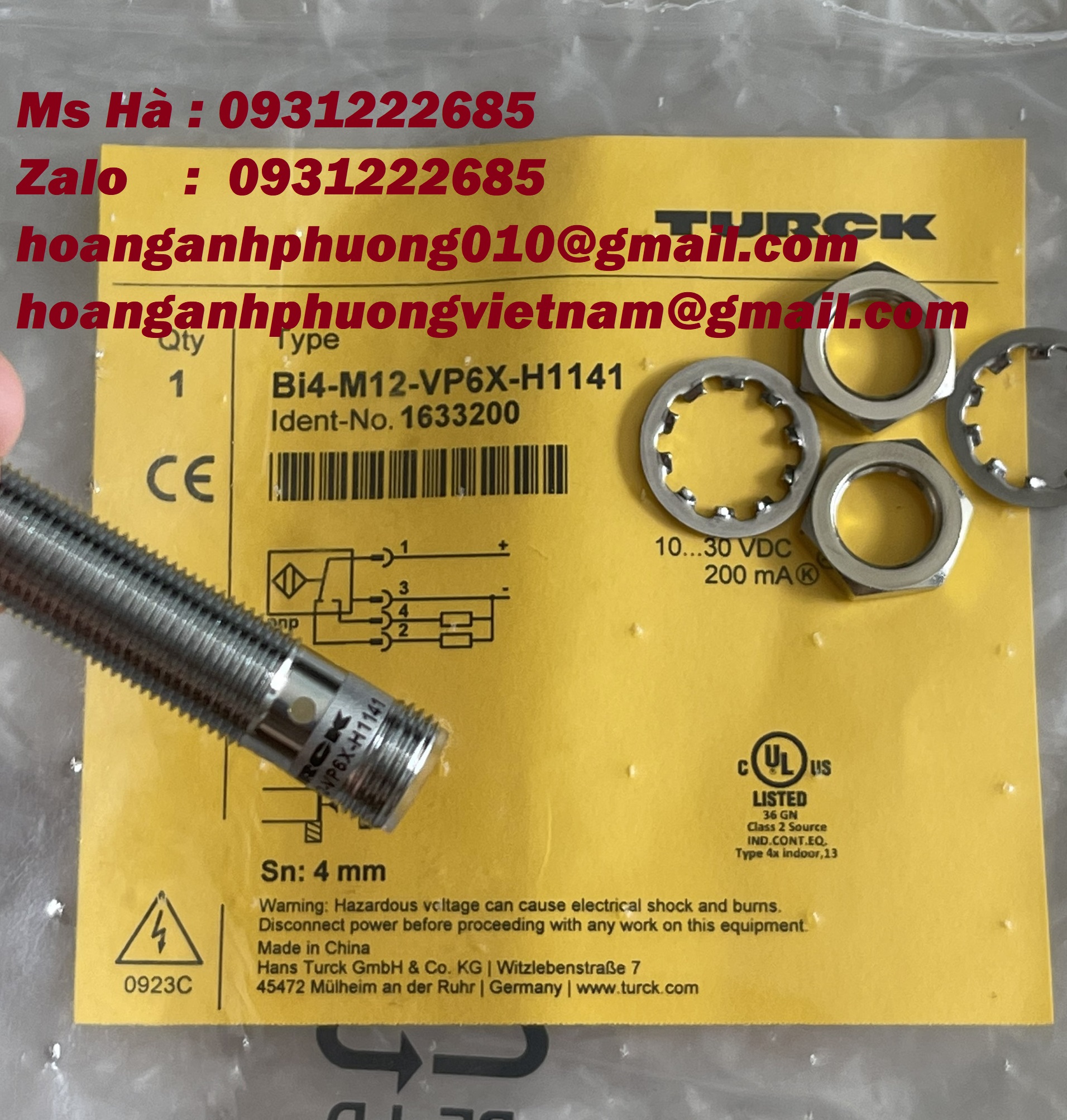 Bi4-M12-VP6X-H1141 dòng Turck - giá cạnh tranh - chính hãng sensor