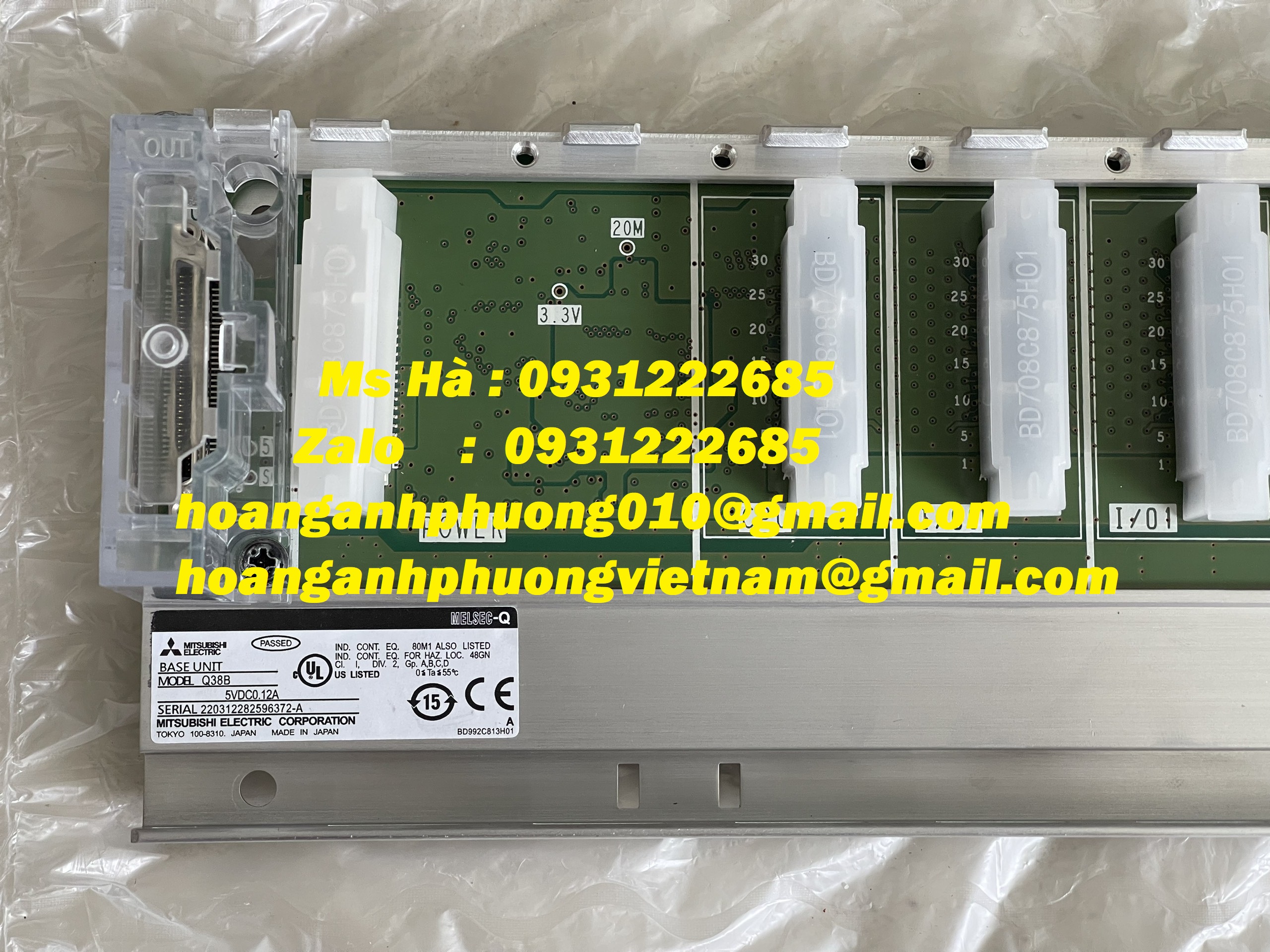 Melsec Q series chính hãng mitsubishi Q38B - khối chân đế