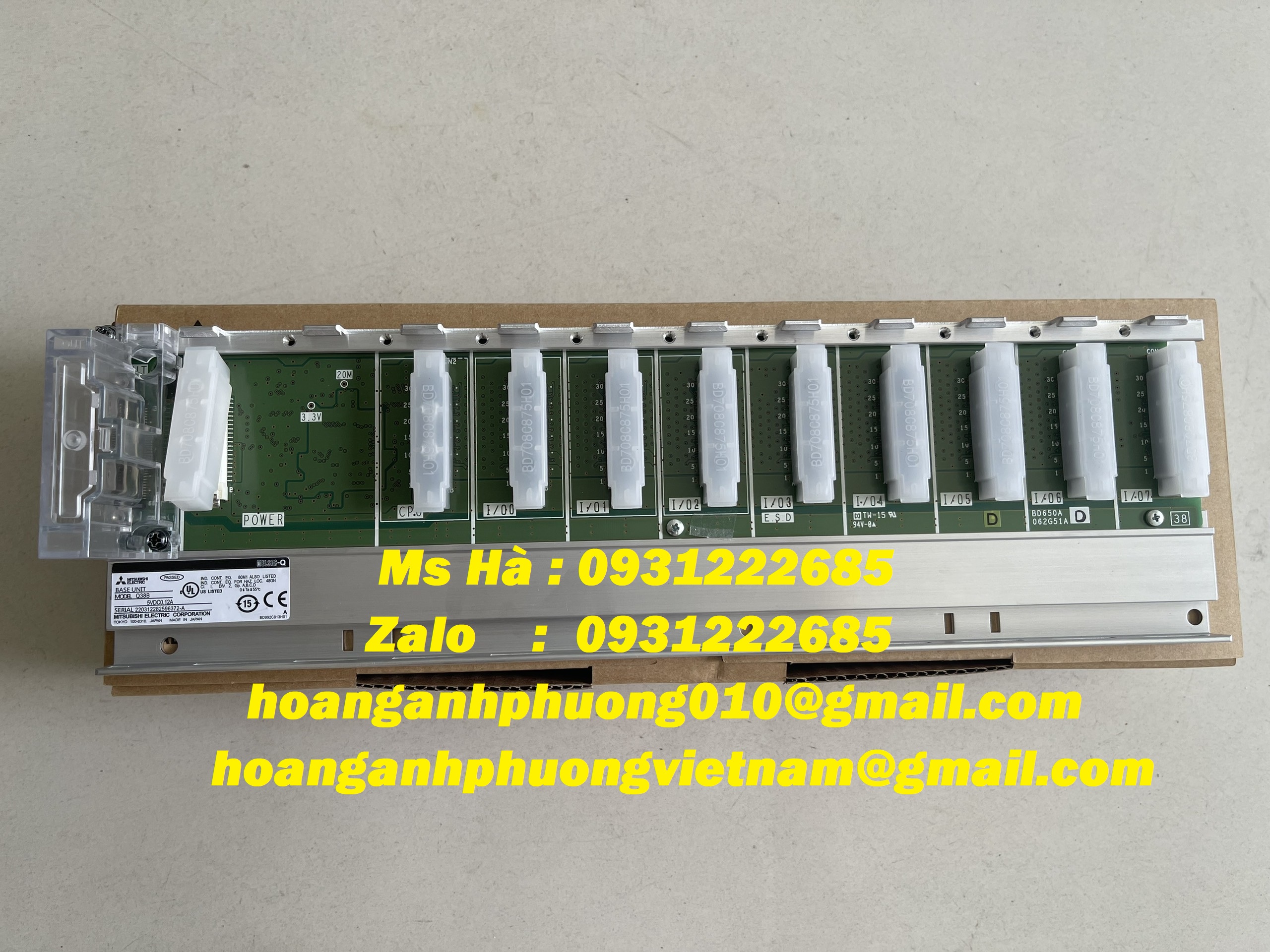 Melsec Q series chính hãng mitsubishi Q38B - khối chân đế