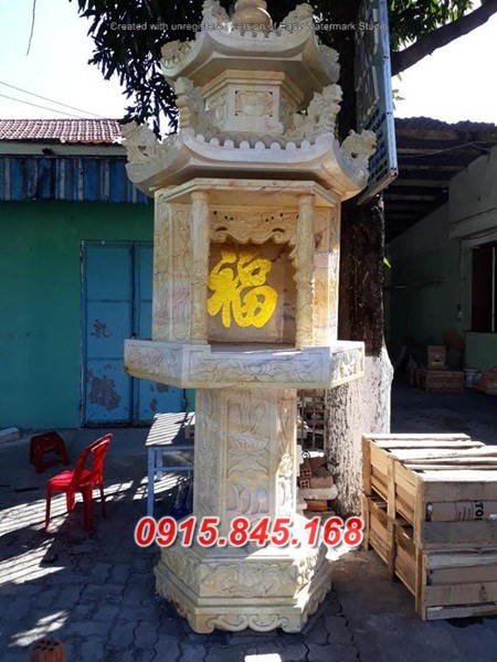mẫu 521 cây hương đá thờ thần linh đẹp bà rịa vũng tàu am miếu khóm