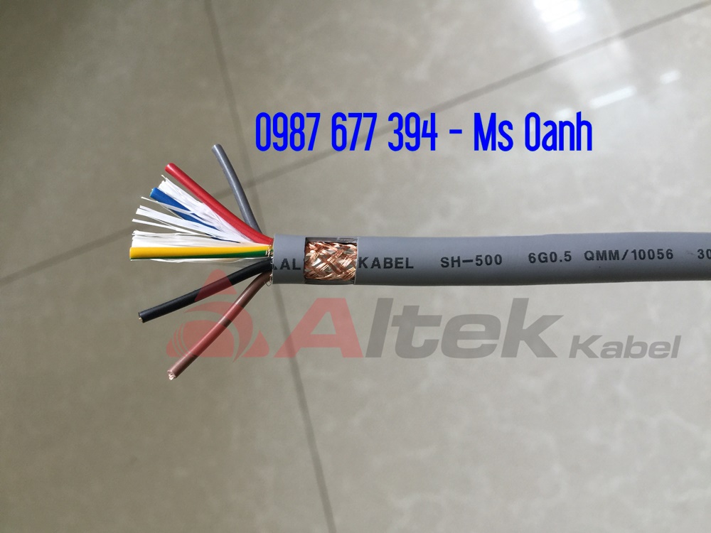 cáp tín hiệu có lưới chống nhiễu 6x0.5, 6x0.75, 6x1.0, 6x1.5